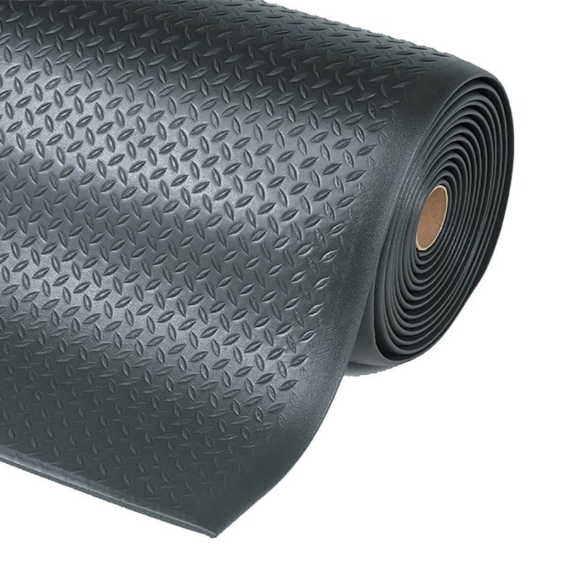 Černá protiúnavová průmyslová rohož Diamond, Sof-Tred - 91 x 60 x 1,27 cm (cena za 1 ks)