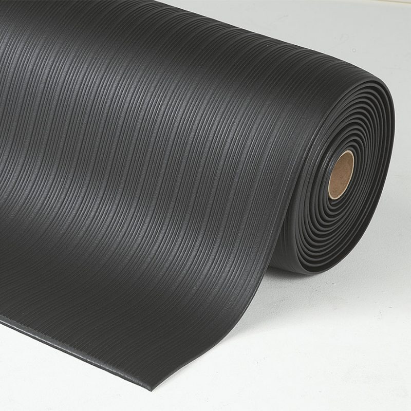 Černá protiúnavová průmyslová rohož Airug - 1830 x 60 x 0,94 cm (cena za 1 ks)