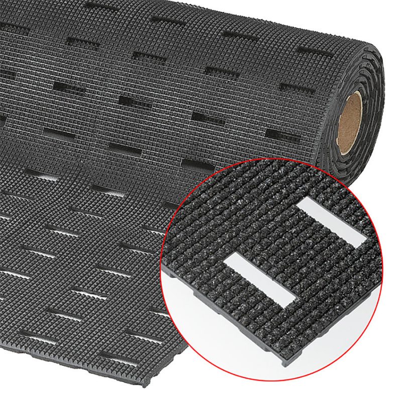Černá protiskluzová protiúnavová olejivzdorná rohož Cushion Dek, Grip Step - 182 x 91 x 1,1 cm (cena za 1 ks)