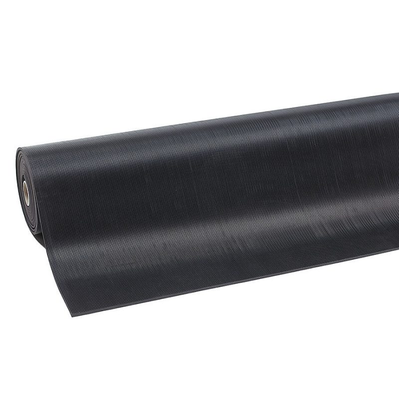 Černá průmyslová rohož Rib ‘n’ Roll - 1000 x 100 x 0,6 cm (cena za 1 ks)