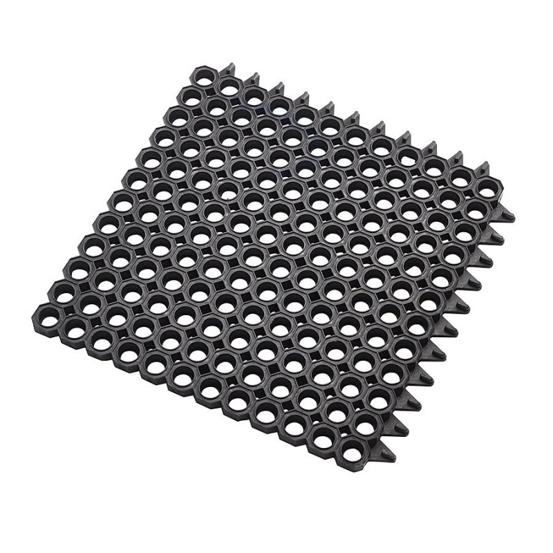 Černá gumová vstupní čistící modulární rohož Master Flex, D23 - 50 x 50 x 2,3 cm (cena za 1 ks)