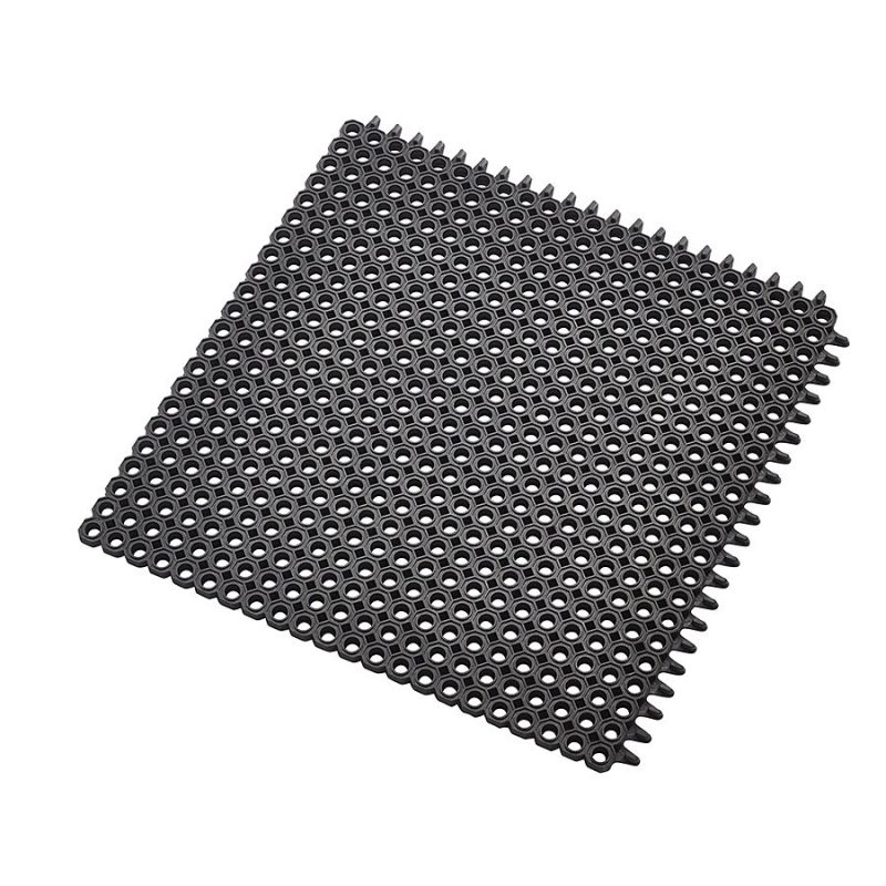 Černá gumová vstupní čistící modulární rohož Master Flex, D12 - 50 x 50 x 1,2 cm (cena za 1 ks)