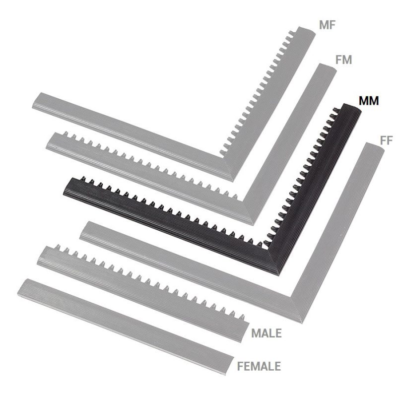 Černá náběhová hrana samec MF Safety Ramps D12/C1,2 Nitrile - 100 x 5 cm""""""" (cena za 1 ks)