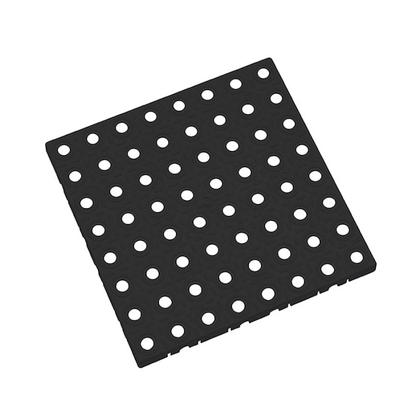 Černá plastová modulární dlaždice AT-STD, AvaTile - 25 x 25 x 1,6 cm (cena za 1 ks)