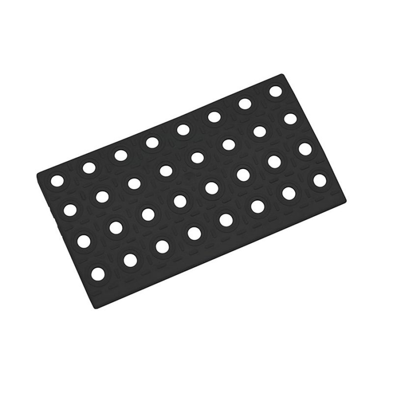 Černý plastový nájezd AT-STD, AvaTile - 25 x 13,7 x 1,6 cm (cena za 1 ks)