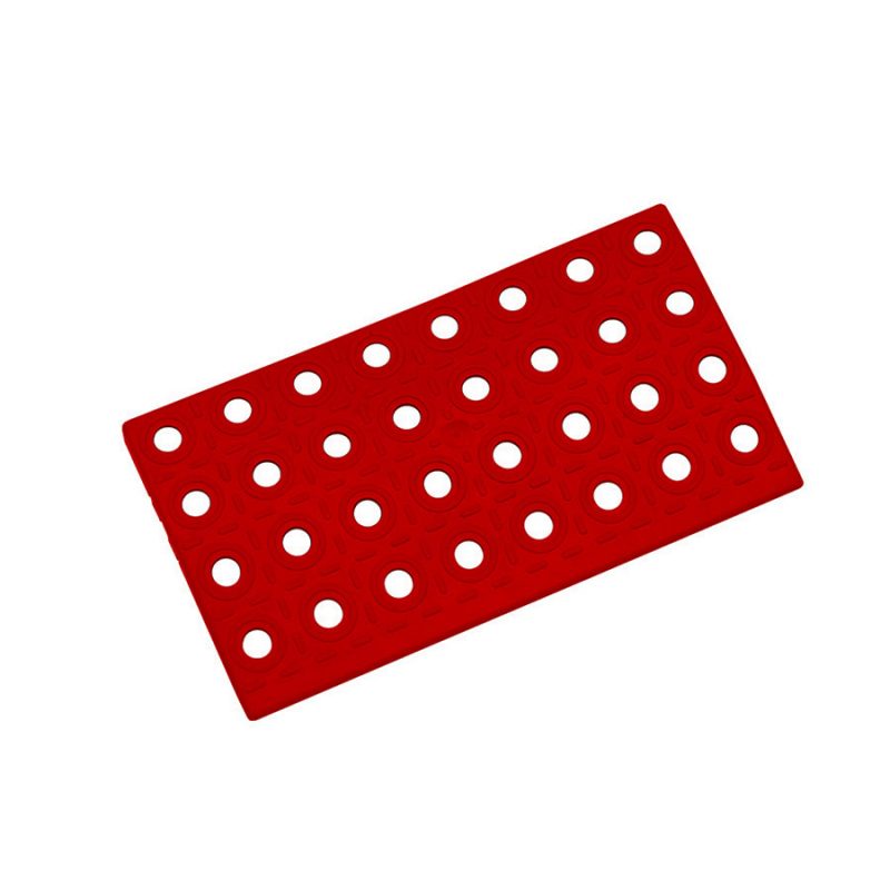 Červený plastový nájezd AT-STD, AvaTile - 25 x 13,7 x 1,6 cm (cena za 1 ks)