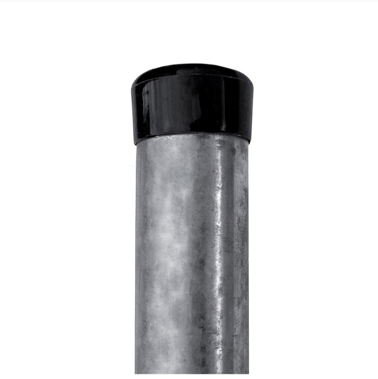 Sloupek kulatý IDEAL Zn 1750/48/1,5mm, černá čepička (cena za 1 ks)