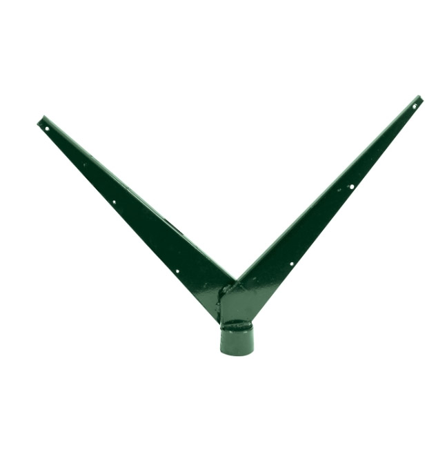 Bavolet Zn + PVC na kulatý sloupek O 48mm, tvar "V", zelený (cena za 1 ks)