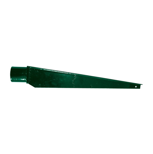 Bavolet Zn + PVC na kulatý sloupek O 48mm rovný, koncový, zelený (cena za 1 ks)