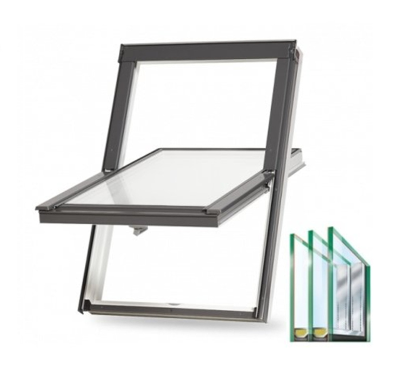Střešní okno RoofLITE+ TRIO PVC - 55x78 (cena za 1 ks)