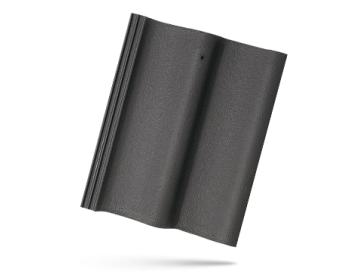 BRAMAC MORAVSKÁ TAŠKA betonová taška základní 1/1 břidlicově černá (cena za 1 ks)