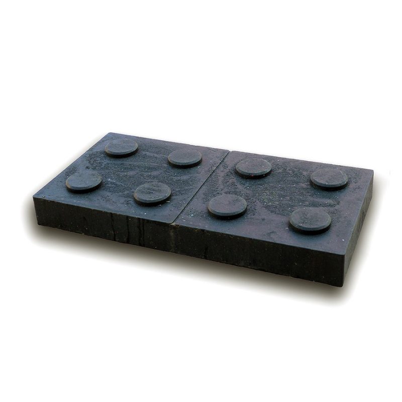 Černá plastová podkládací kostka \"2 x 4 čepy\" FLOMA RePVC - 47,6 x 23,8 x 5,3 cm (cena za 1 ks)