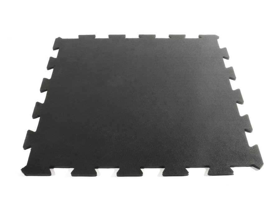 Černá gumová průběžná fitness deska Sport Tile - 61 x 61 x 1 cm (cena za 1 ks)
