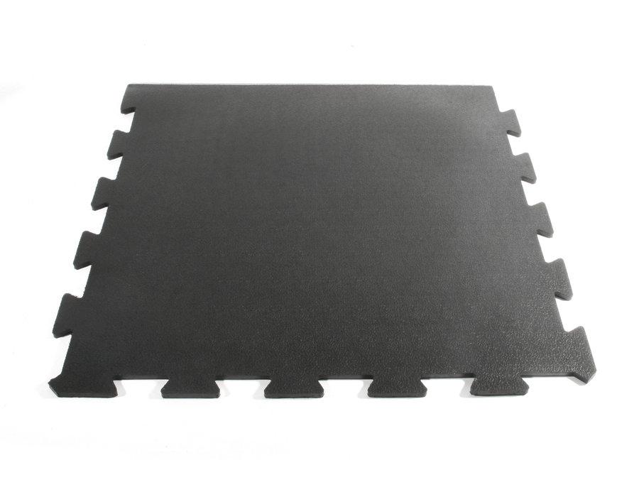 Černá gumová koncová fitness deska Sport Tile - 61 x 61 x 1 cm (cena za 1 ks)