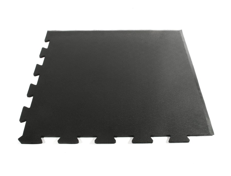 Černá gumová rohová fitness deska Sport Tile - 61 x 61 x 1 cm (cena za 1 ks)