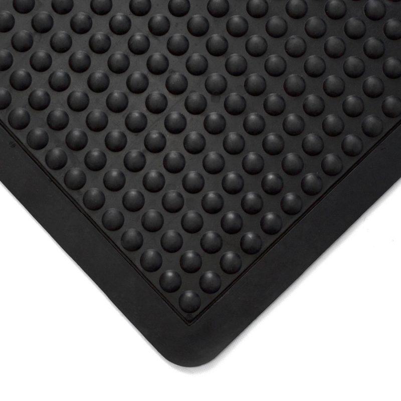 Černá gumová protiúnavová rohož (okraj) - 90 x 60 x 1,4 cm (cena za 1 ks)