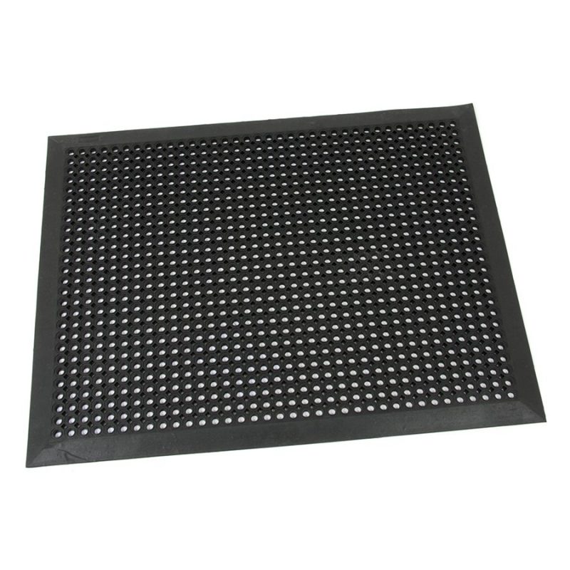 Černá gumová venkovní vstupní rohož s obvodovou hranou Octomat Mini - 70 x 90 x 1,2 cm (cena za 1 ks)