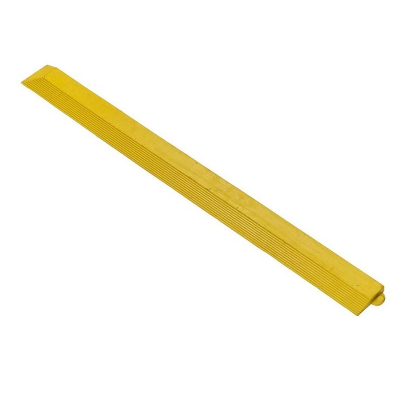 Žlutá gumová náběhová hrana \"samice\" pro rohože Fatigue - 100 x 7,5 cm (cena za 1 ks)