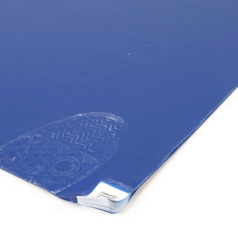 Modrá lepící dezinfekční dekontaminační rohož Sticky Mat, FLOMA - 45 x 115 cm - 60 listů (cena za 1 ks)