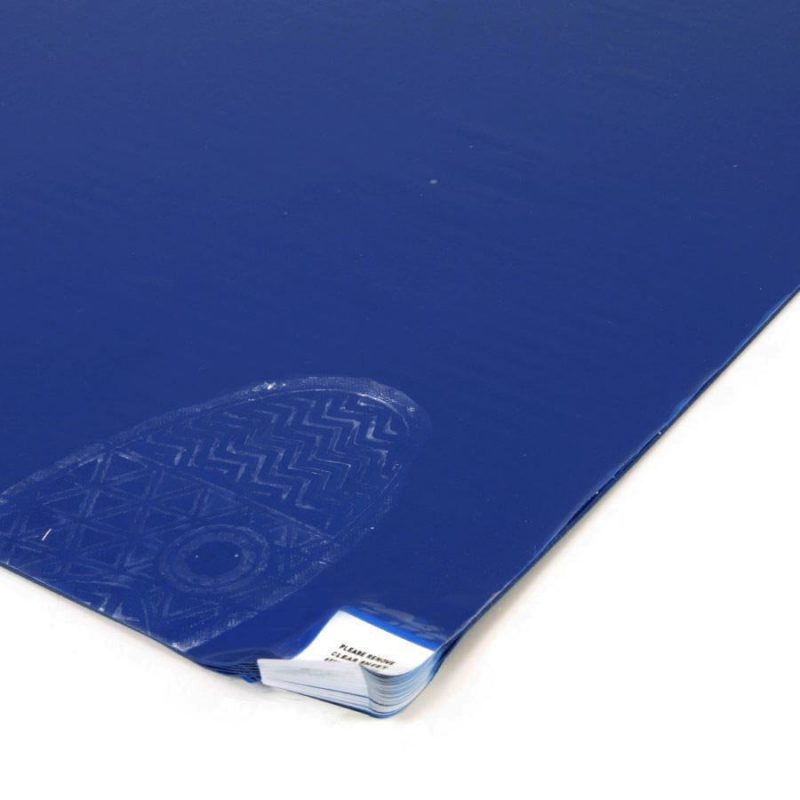 Modrá lepící dezinfekční dekontaminační antibakteriální rohož Biomaster Antibacterial Sticky Mat, FLOMA - 45 x 90 cm - 60 listů (cena za 1 ks)