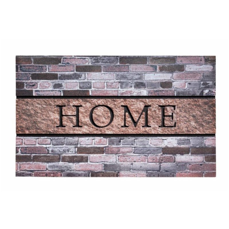 Venkovní čistící vstupní rohož FLOMA Residence Home Bricks - délka 45 cm, šířka 75 cm a výška 0,9 cm (cena za 1 ks)