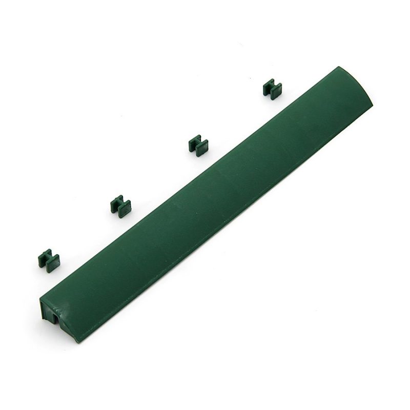 Zelený plastový nájezd pro terasovou dlažbu Linea Easy - 39 x 4,5 x 2,5 cm (cena za 1 ks)