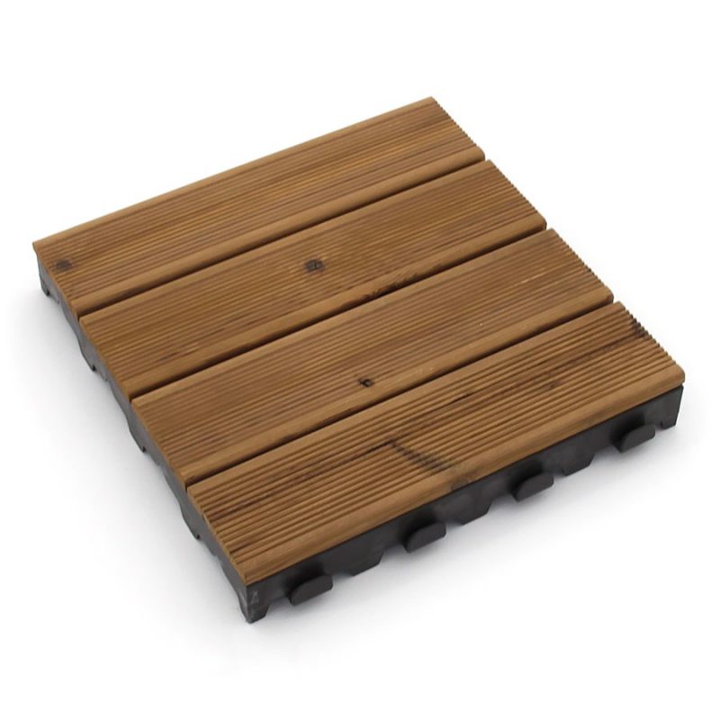 Dřevěná terasová dlažba Linea Combi-Wood - 39 x 39 x 6,5 cm (cena za 1 ks)