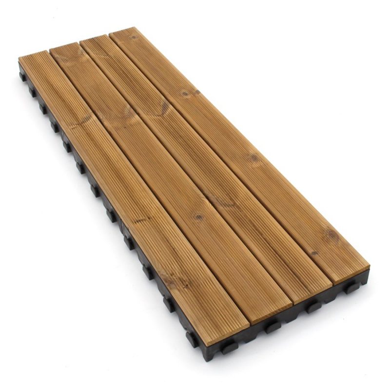 Dřevěná terasová dlažba Linea Combi-Wood - 39 x 117 x 6,5 cm (cena za 1 ks)
