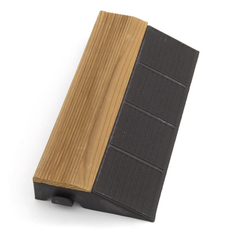 Dřevěný nájezd \"samice\" pro terasovou dlažbu Linea Combi-Wood - 40 x 19,5 x 6,5 cm (cena za 1 ks)