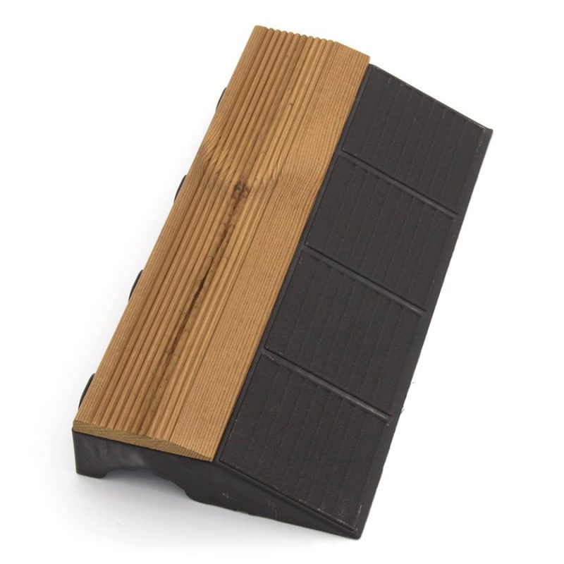 Dřevěný nájezd \"samec\" pro terasovou dlažbu Linea Combi-Wood - 40 x 20,5 x 6,5 cm (cena za 1 ks)
