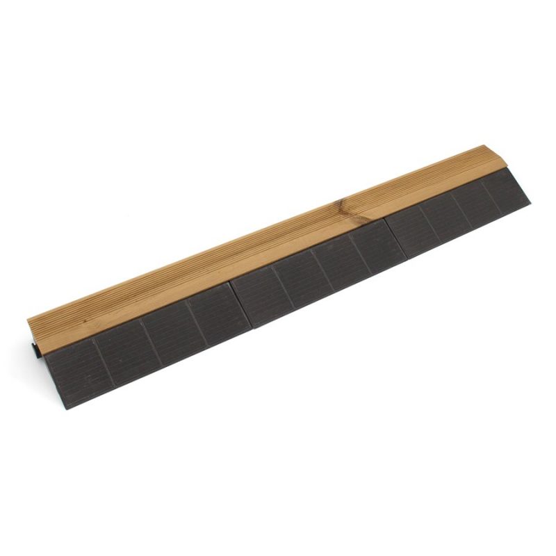 Dřevěný nájezd \"samice\" pro terasovou dlažbu Linea Combi-Wood - 118 x 19,5 x 6,5 cm (cena za 1 ks)