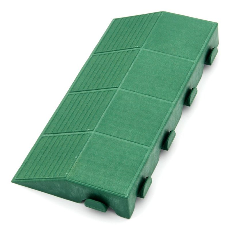 Zelený plastový nájezd \"samec\" pro terasovou dlažbu Linea Combi - 40 x 20,5 x 4,8 cm (cena za 1 ks)