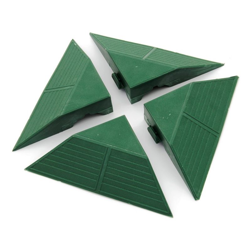 Zelený plastový rohový nájezd pro terasovou dlažbu Linea Combi - 4,8 cm - 4 ks (cena za 1 bal)