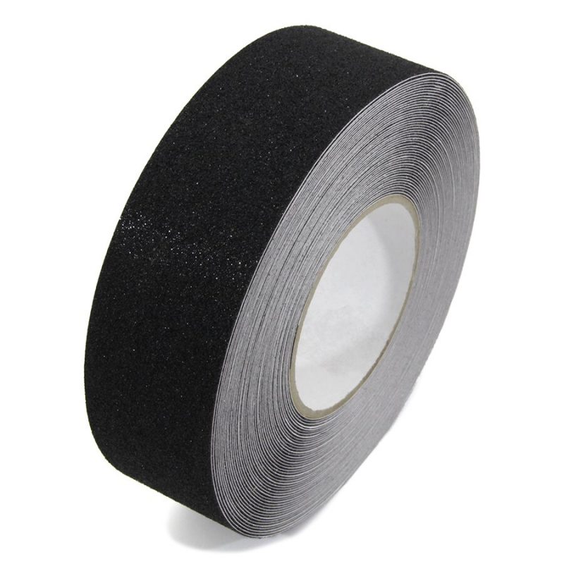Černá korundová protiskluzová páska FLOMA Standard - 18,3 m x 5 cm a tloušťka 0,7 mm (cena za 1 ks)