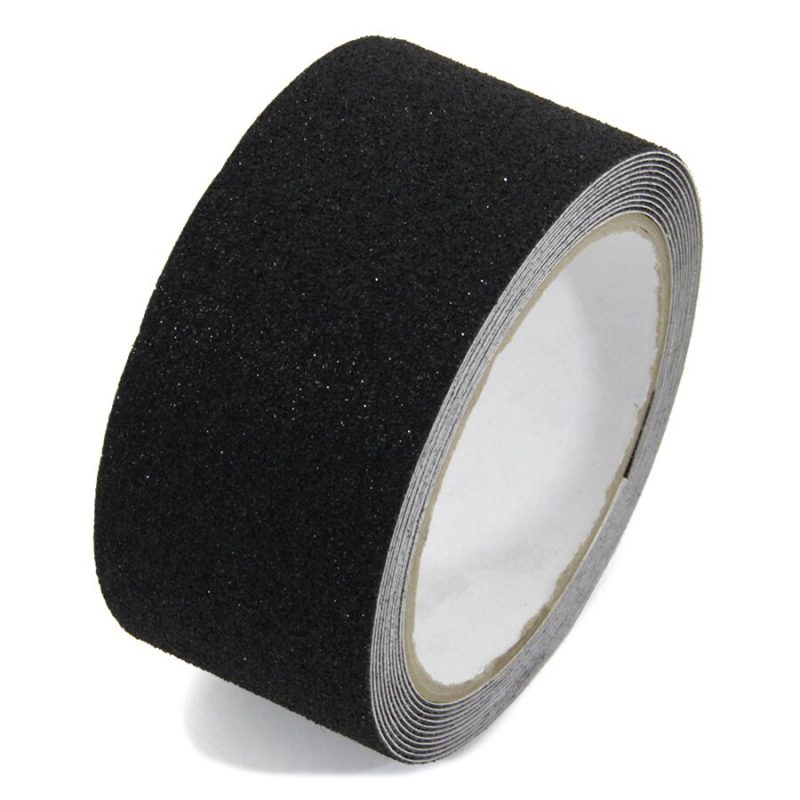 Černá korundová protiskluzová páska FLOMA Standard - 3 m x 5 cm a tloušťka 0,7 mm (cena za 1 ks)