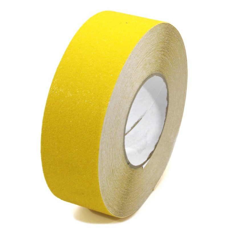 Žlutá korundová protiskluzová páska FLOMA Standard - 18,3 m x 5 cm a tloušťka 0,7 mm (cena za 1 ks)