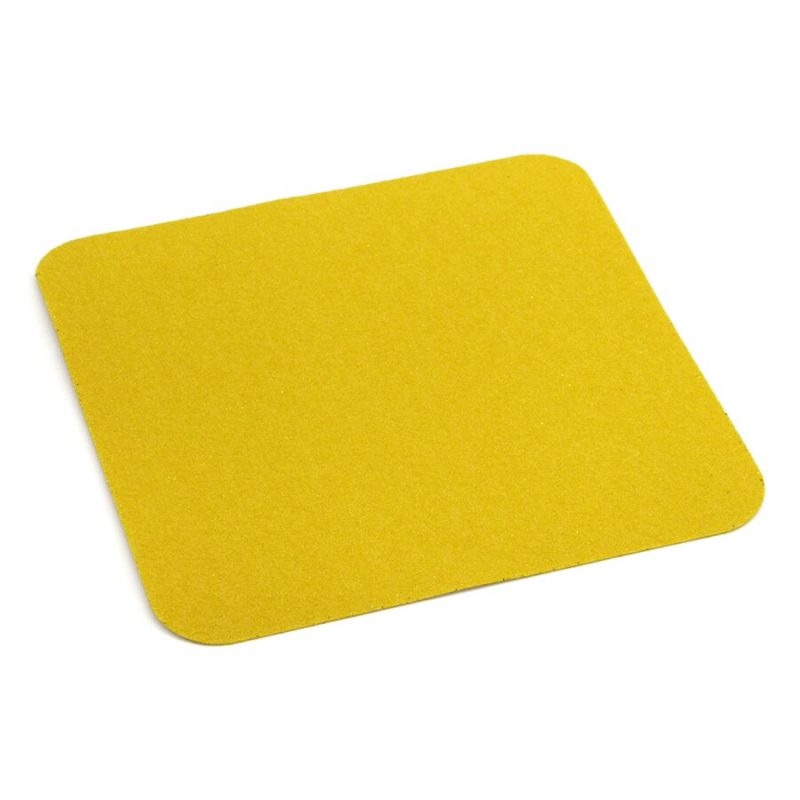 Žlutá korundová protiskluzová páska (dlaždice) FLOMA Standard - 14 x 14 cm a tloušťka 0,7 mm (cena za 1 ks)