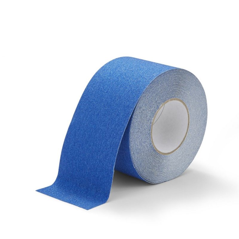 Modrá korundová protiskluzová páska FLOMA Standard - 18,3 x 10 cm tloušťka 0,7 mm (cena za 1 ks)