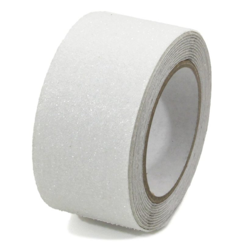 Průhledná korundová protiskluzová páska FLOMA Super - 3 x 5 cm tloušťka 1 mm (cena za 1 ks)