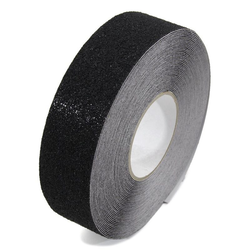 Černá korundová protiskluzová páska FLOMA Super - 18,3 x 5 cm tloušťka 1 mm (cena za 1 ks)