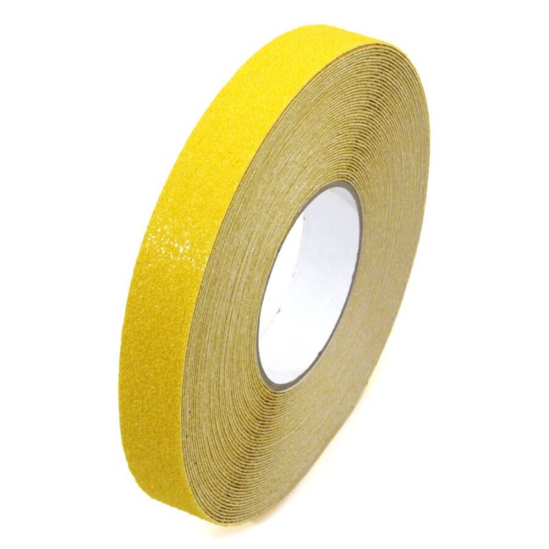 Žlutá korundová protiskluzová páska FLOMA Super - 18,3 x 2,5 cm tloušťka 1 mm (cena za 1 ks)