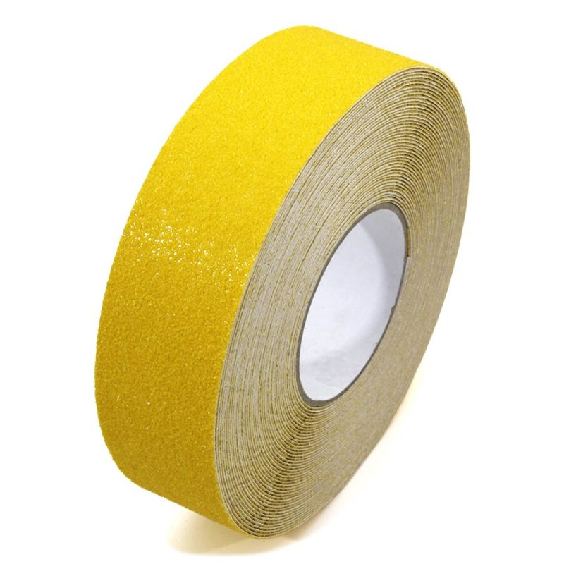Žlutá korundová protiskluzová páska FLOMA Super - 18,3 x 5 cm tloušťka 1 mm (cena za 1 ks)