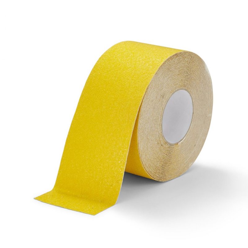Žlutá korundová protiskluzová páska FLOMA Super - 18,3 x 10 cm tloušťka 1 mm (cena za 1 ks)