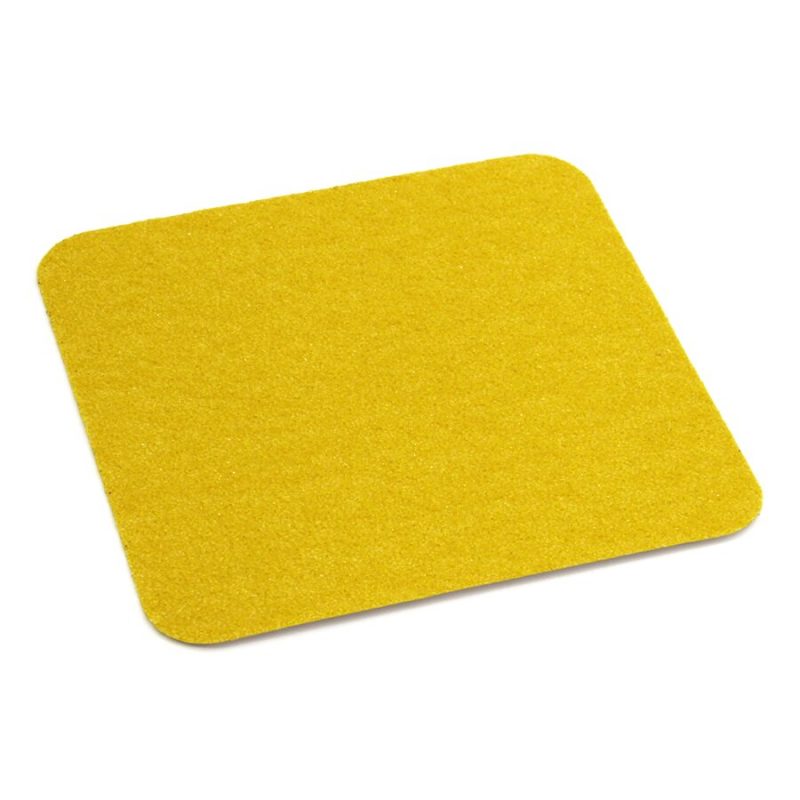 Žlutá korundová protiskluzová páska (dlaždice) FLOMA Super - 14 x 14 cm tloušťka 1 mm (cena za 1 ks)