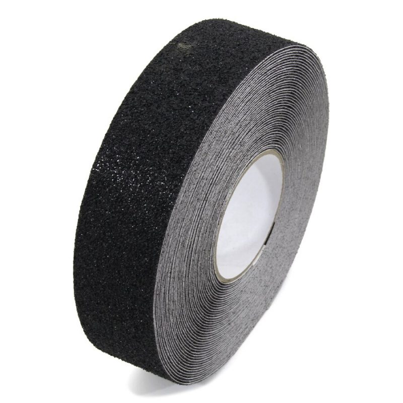 Černá korundová protiskluzová páska FLOMA Extra Super - 18,3 m x 5 cm a tloušťka 1 mm (cena za 1 ks)