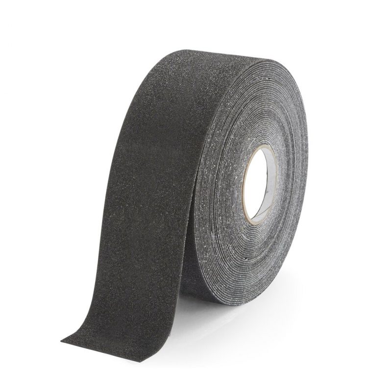 Černá korundová protiskluzová páska FLOMA Extra Thick - 18,3 m x 10 cm a tloušťka 2 mm (cena za 1 ks)