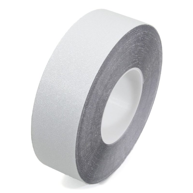 Průhledná plastová voděodolná protiskluzová páska FLOMA Aqua-Safe - 18,3 x 5 cm tloušťka 0,7 mm (cena za 1 ks)