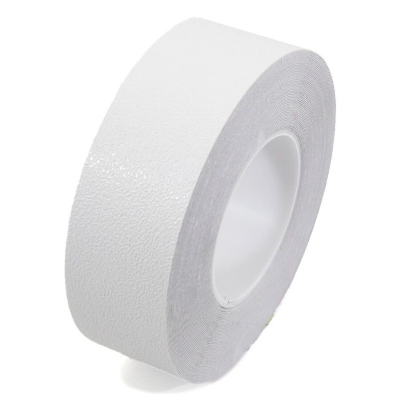 Bílá plastová voděodolná protiskluzová páska FLOMA Aqua-Safe - 18,3 x 5 cm tloušťka 0,7 mm (cena za 1 ks)