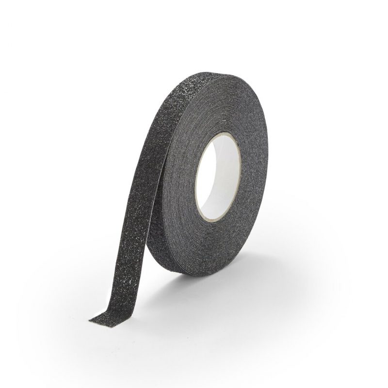Černá korundová protiskluzová páska pro nerovné povrchy FLOMA Conformable - 18,3 x 2,5 cm tloušťka 1,1 mm (cena za 1 ks)