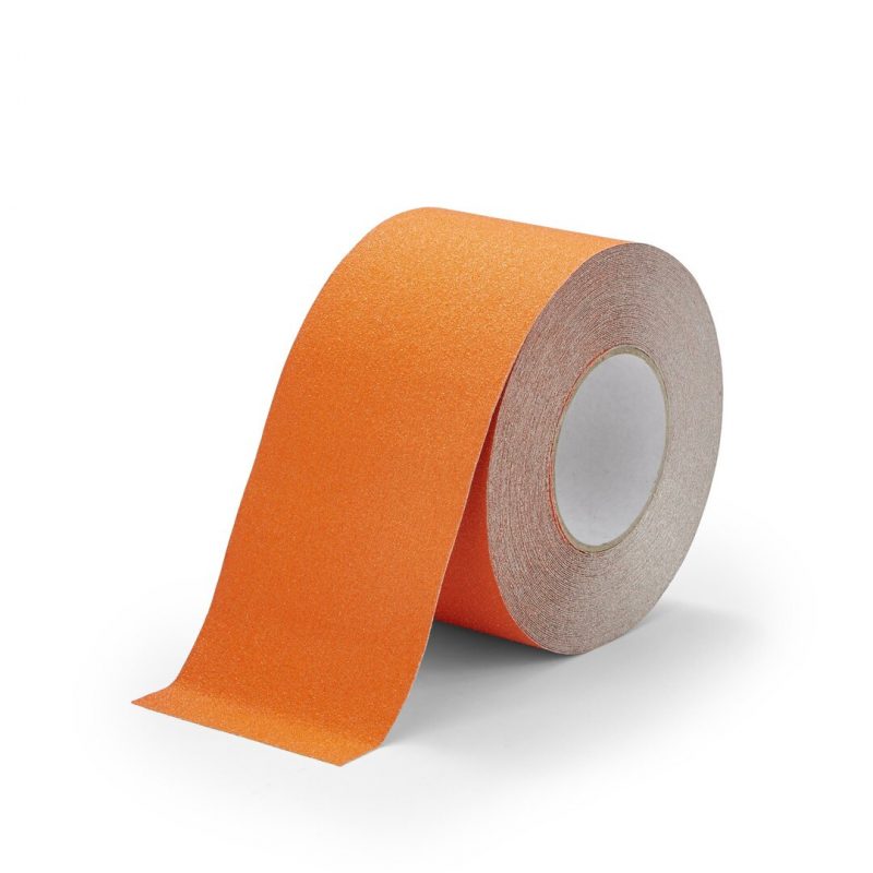 Oranžová korundová protiskluzová páska pro nerovné povrchy FLOMA Conformable - 18,3 x 10 cm tloušťka 1,1 mm (cena za 1 ks)